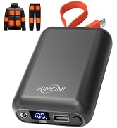 HIMONI ??????/???? ???????????????? Heated Jacket Battery Pack, Power Bank with LED Display for W...