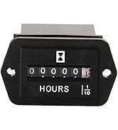 DC 6-80V Mechanical Hour Meter - AIMILAR Hourmeter for Diesel Engine Generator Boat Motorcross Mo...