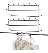 Karlliu 2 Pack 16 Inch Space Saving Hangers 10 Hooks Magic Hanger for Sorting Clothes Storage Met...