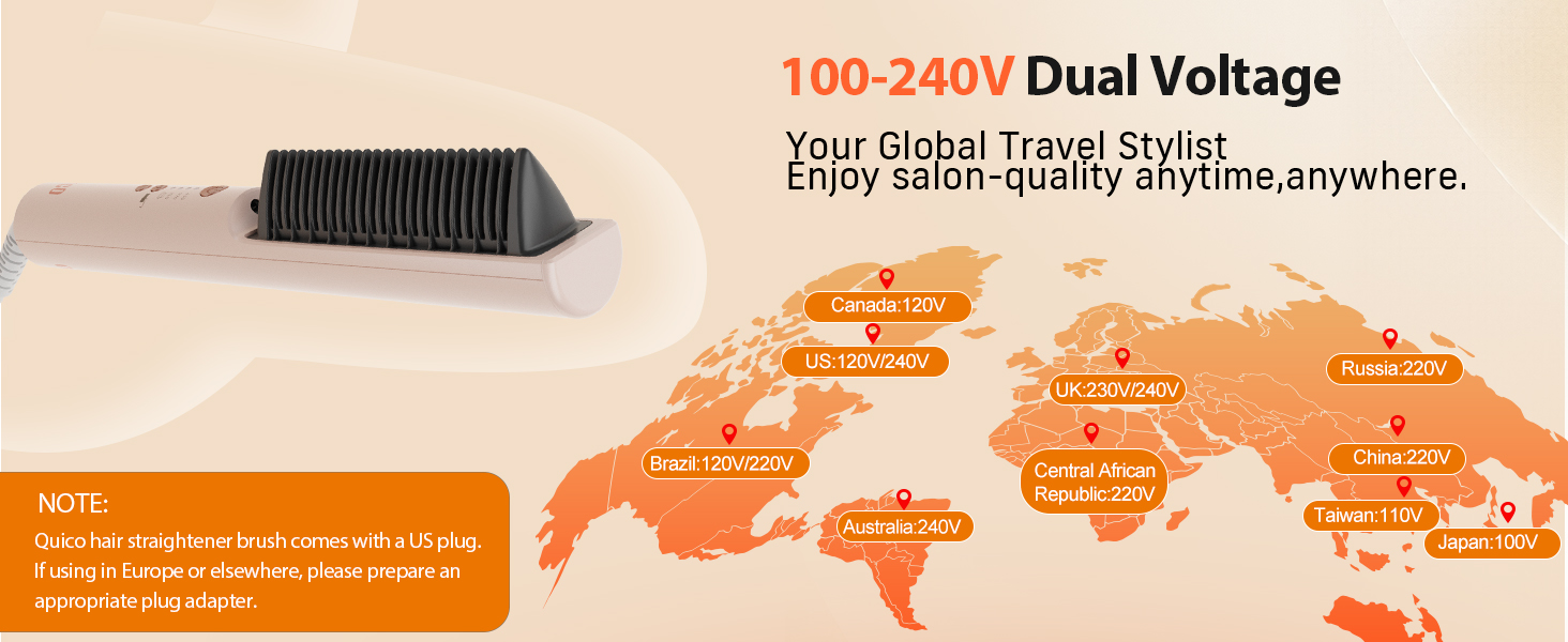 hair straightener brush