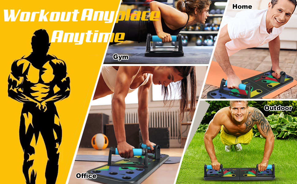 push-up bar strength training equipment home gym system
