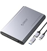 ORICO Aluminum USB C Hard Drive Enclosure for 2.5 Inch SATA SSD/HDD, USB 3.2 GEN 2 USB C to USB A...
