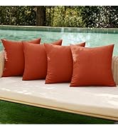 MIULEE Fall Pack of 4 Decorative Outdoor Throw Pillow Covers Linen Waterproof Pillow Covers Farmh...