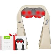 cotsoco Neck Massager, Shiatsu Neck and Back Massager with Heat for Pain Relief, Deep Tissue 3D K...