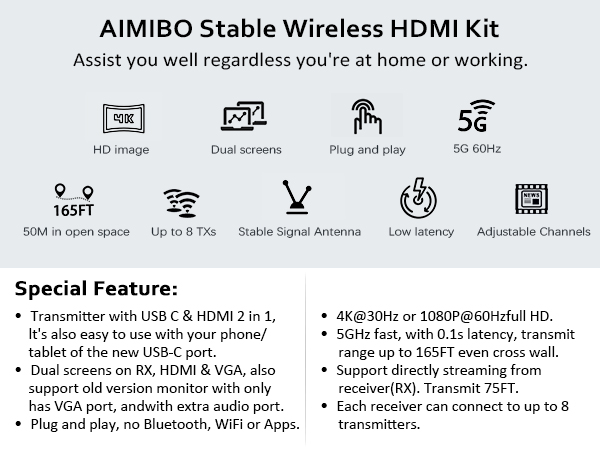 wireless hdmi 4K