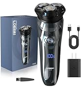 Men's Electric Shaver - LOBINH 3D Rechargeable Waterproof IPX7 Wet &amp; Dry Shaving Electric Razor R...