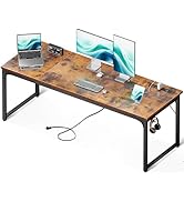 Coleshome 71 Inch Computer Desk with USB Ports, Large Office Desk, Long Study Student Writing Des...