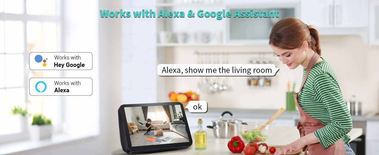 Works with Alexa &amp;amp;amp;amp; Google Assistant