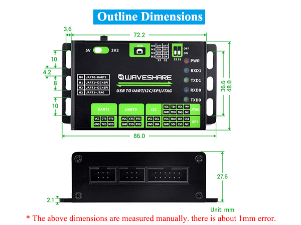 USB TO UART/I2C/SPI/JTAG