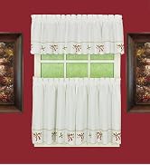 Today's Curtain Holiday Joy Embroidered Tier, 24