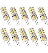 G4 3W LED Light Bulb (10 Pack),G4 Bi-Pin Base,30W Halogen Light Bulbs Equivalent,AC/DC 12V 3000K ...