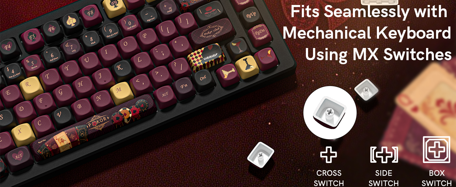 compatible with mechanical keyboards using MX switches