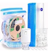 OVV3D Filament Storage Bags Kit 66pcs, 3D Printer Filament Storage 30 Bags Vacuum Sealed Kit with...