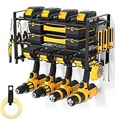 POKIPO Power Tool Organizer, Drill Holder Wall Mount, Heavy Duty Garage Tool Organizer and Storag...