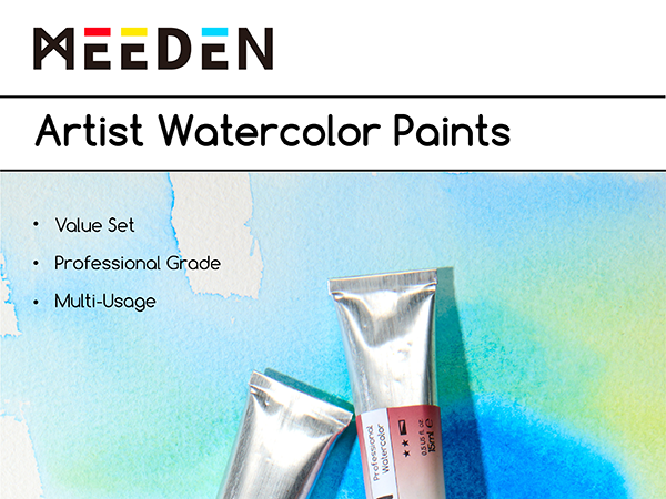 MEEDEN Artist Watercolor Paint – a single, professional-grade tube offering rich, vibrant color.