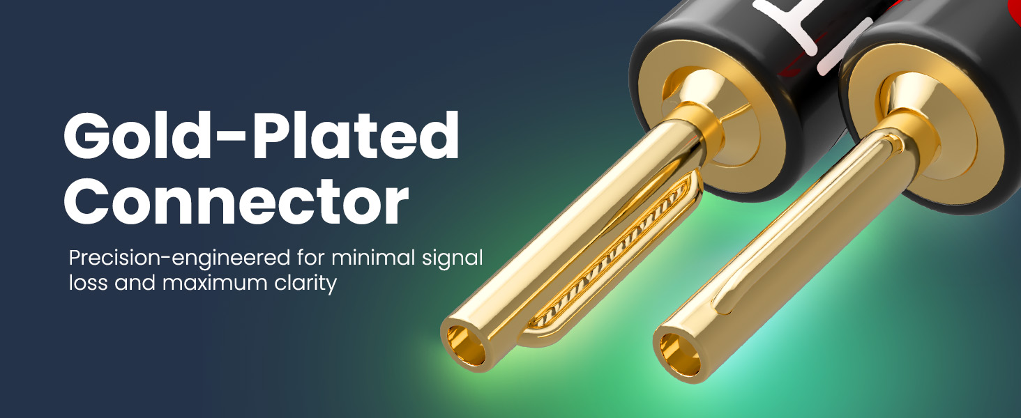Gold-Plated Connector Precision-engineered for minimal signal loss and maximum clarity
