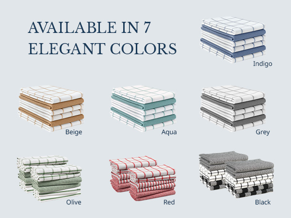 Kitchen towel, Dish towel, Cotton kitchen towels, 6 Pack towels