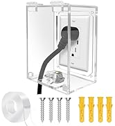 groword Infant Safety Outlet Cover Box, Wall Outlet Lock Box, Lock Box for Electrical outlets wit...