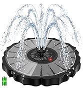 Yzert Solar Fountain Flower Shape with Innovative Battery Indicator &amp; 2000mAh, 3.5W 2026 Glass So...
