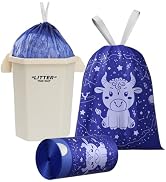 6-8 Gallon Trash Bags Drawstring, Medium Trash Bags 8 Gallon for Office, Kitchen, Bedroom Trash C...