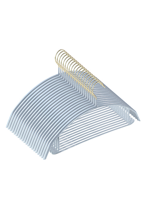 gray coat hangers
