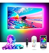 MORIACC LED Lights for TV 65 inch,16.4 ft TV LED Lights That Sync with TV LED Backlight, LED Stri...