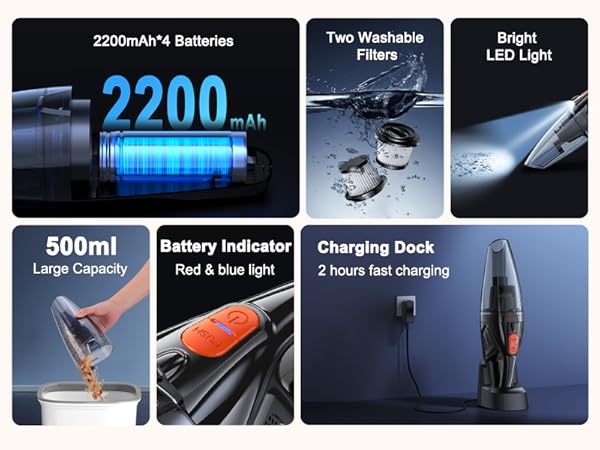 hand vacuum cordless rechargeable