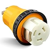 MECMO NEMA L14-30P to SS2-50R RV Marine Power Generator Adapter, 30A 4 Prong Twist Lock Generator...
