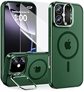 ZOZDOKG Magnetic for iPhone 16 Case with Stand[Fit for MagSafe] Translucent Matte Shockproof Phon...