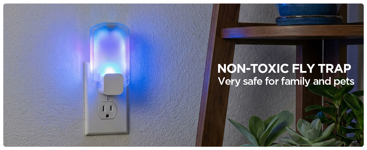 fly killer gnat killer plug in best safe electric flying insect trap fruit fly bug blue UV light