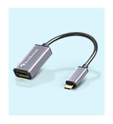 BlueRigger USB C to DisplayPort Adapter (4K 60Hz, DP 1.4, Thunderbolt 4, HDR, Type C, Type-C) USB...