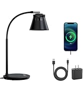 AXX TU08 LED Small Desk Lamp with USB Charging Port, 650 Lumens 3-Color Modes, 5-Touch Dimming, 3...