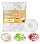 Homelove 200pcs Bowl Covers Bread Proofing - Plastic Wrap for Food Sourdough Bread Baking Rising ...