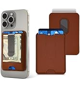 GINKOUHA for MagSafe Wallet for Men, Leather Magnetic Wallet with Titanium Money Clip(Removable),...
