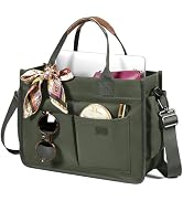coowoz Canvas Tote Bag for Women Work Tote Bags with Zipper Nurse Crossbody Bags Handbags Shoulde...