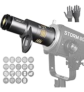 Aputure Storm 80C Accessories,Mini Optical Snoot with 19 Gobos,Spotlight Mount Compatiable with A...