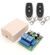 DieseRC AC 110V 120V 220V 240V Wireless Remote Control Switch 433Mhz RF 10A 2CH Relay Receiver wi...