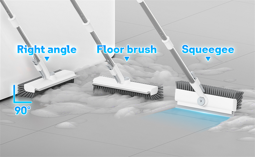 3 in 1 floor scrub brush