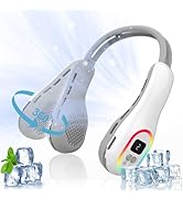 VEKK Portable Neck Fan 360° Wind Direction Adjustment Bladeless Fan, 6000 mAh Battery Operated We...