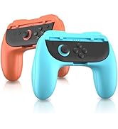 WUXIDIXI Switch 2 Joy-Con Grips – Ergonomic Blue &amp; Orange Switch 2 Controller Grip Accessories, L...