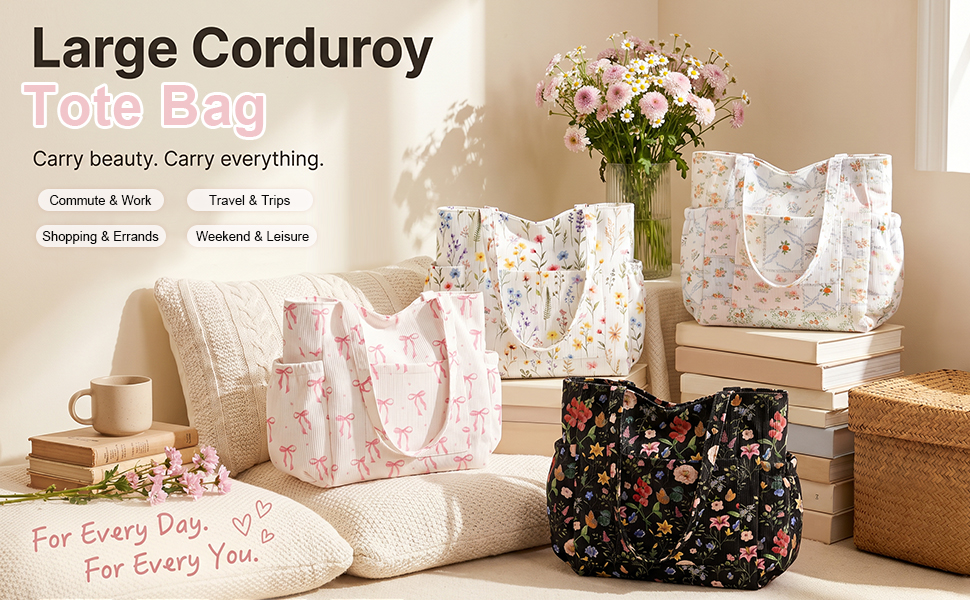 Corduroy Tote Bag