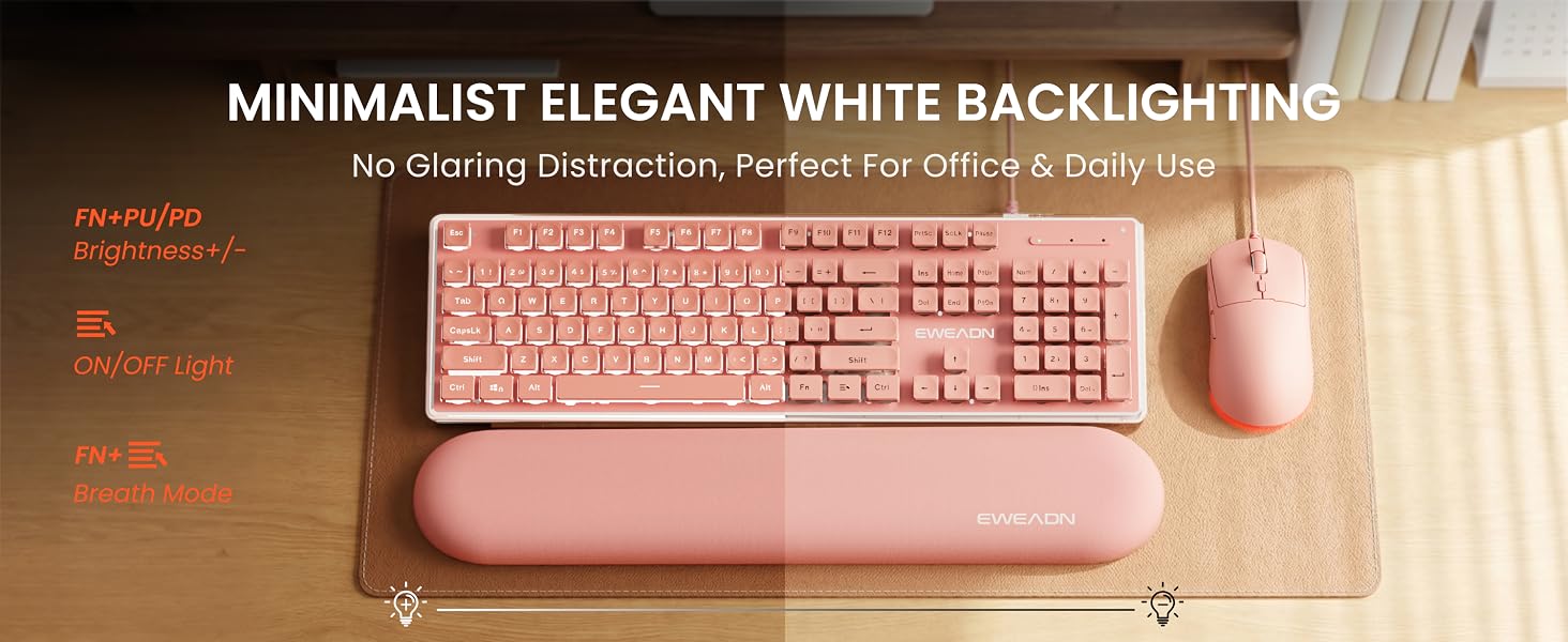 backlit keyboard and mouse