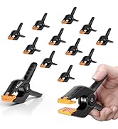 EMART 12 Pack Heavy Duty Spring Clamps 4.5 Inch Plastic Large Professional Backdrop Clips Clamps ...