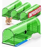 Motel Mouse Humane Mouse Traps No Kill Live Catch and Release 4 Pack - Reusable, Easy to Use &amp; Cl...