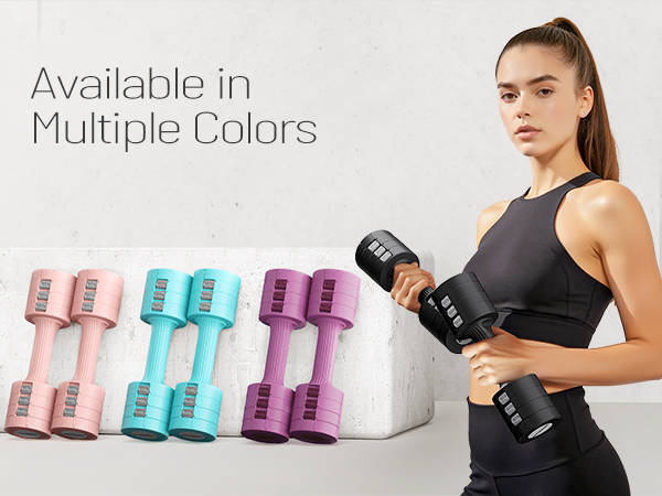 EAST MOUNT Adjustable Dumbbells 5 lb Dumbbells Set of 2 / Free Weights Women Hand Weights