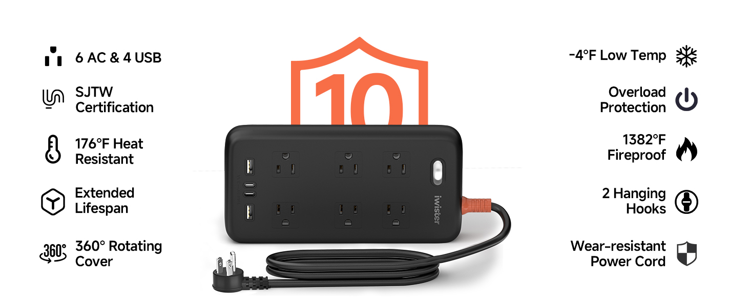 6 foot extension cord