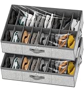 32 Pairs Shoe Organizer Under Bed, Underbed Shoe Storage Boxes Bins, Organizador De Zapatos, Extr...