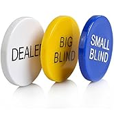 SmartDealsPro 3pcs Small Blind, Big Blind and Dealer Poker Buttons