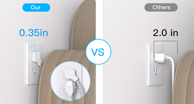 flat plug power strip