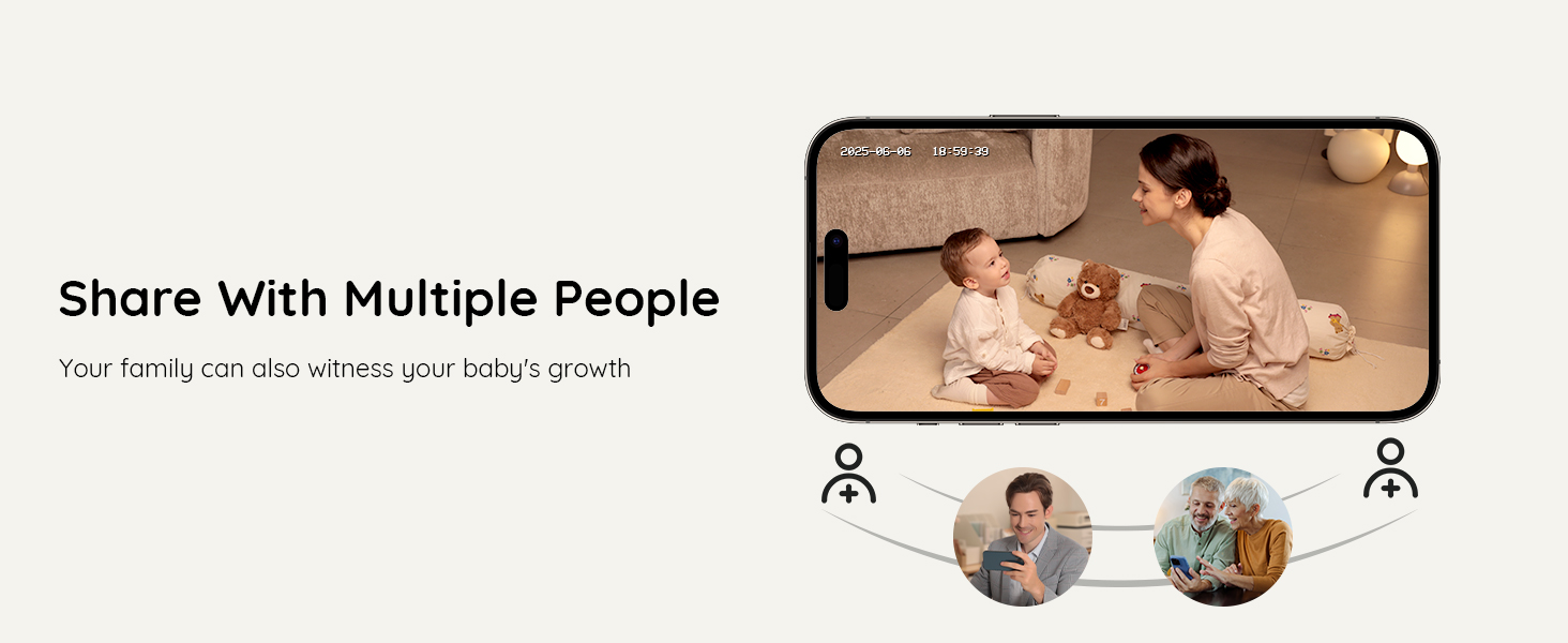 boifun 5 smart baby monitor 2k split screen baby monitor with two cameras